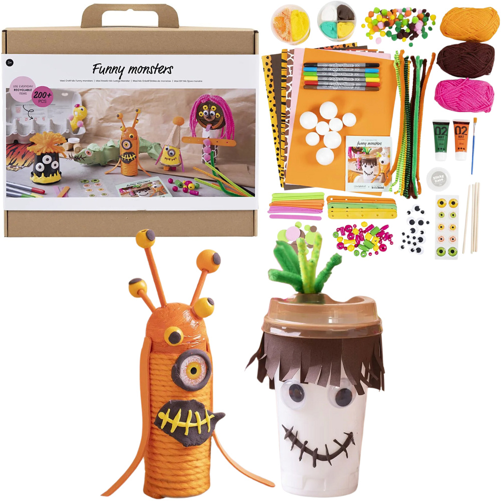Funny Monsters | Modelling & Painting Craft Kit | Complete Boxed Set
