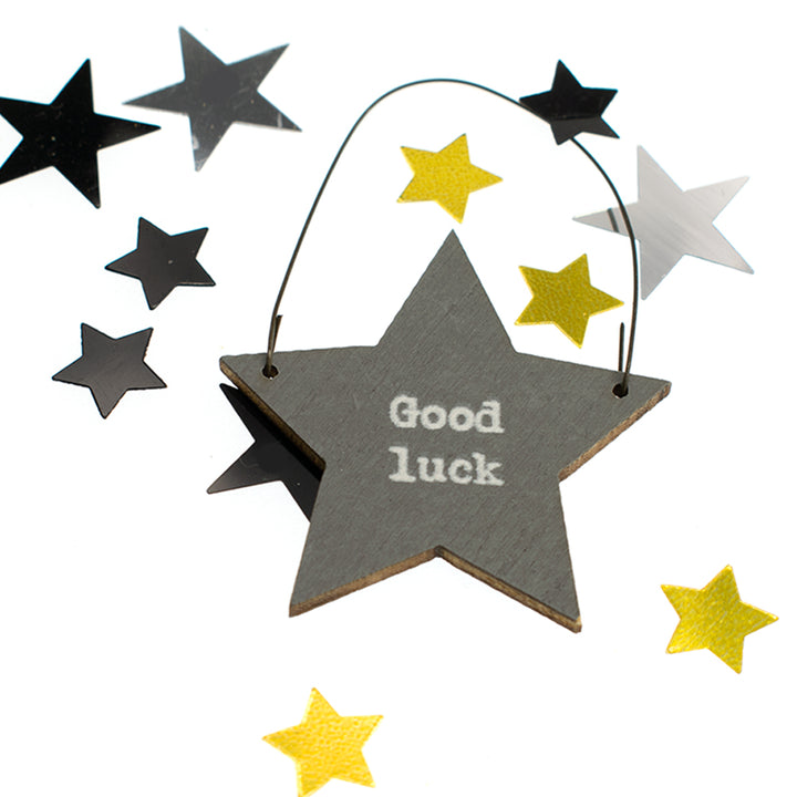 Good Luck Mini Star Hanger & Confetti - Cracker Filler Gift Bag