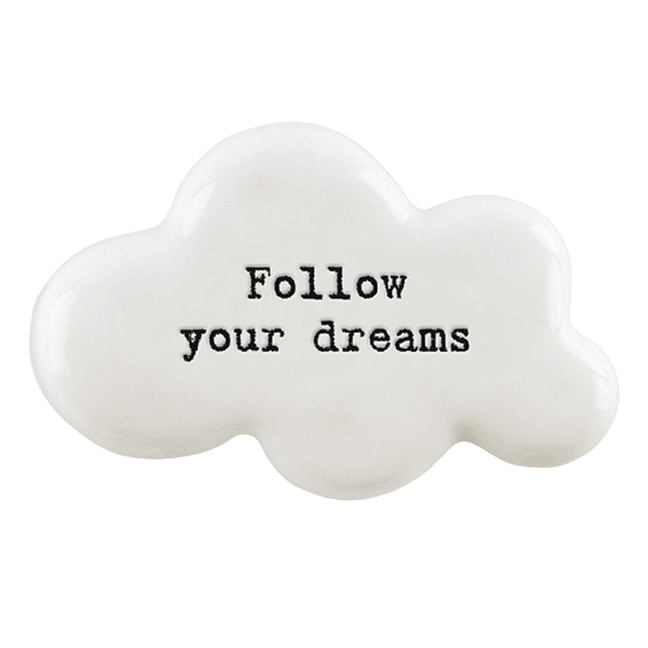 Follow Your Dreams | Ceramic Cloud Token | Mini Gift | Cracker Filler