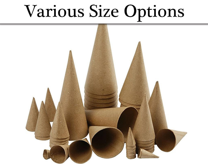 Paper Mache Cones to Decorate - Choice of Sizes | Papier Mache Shapes