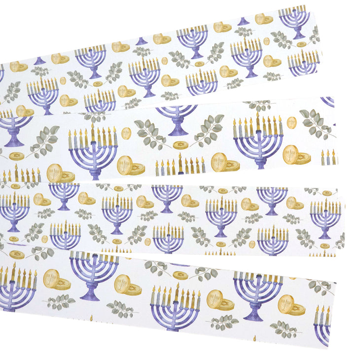 30 Reusable Paper Chains | Watercolour Hanukkah | No Glue Needed | 2.5m