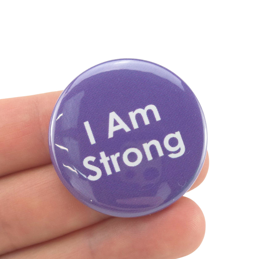 I Am Strong | 38mm Button Pin Badge | Little Gift | Cracker Filler