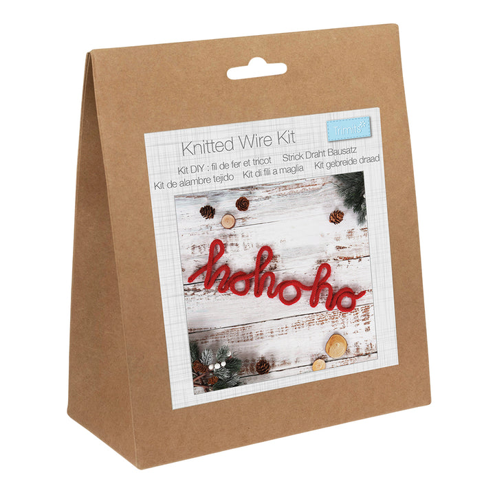 Ho Ho Ho | French Knitting Wire Word Christmas Kit | With Knitting Dolly