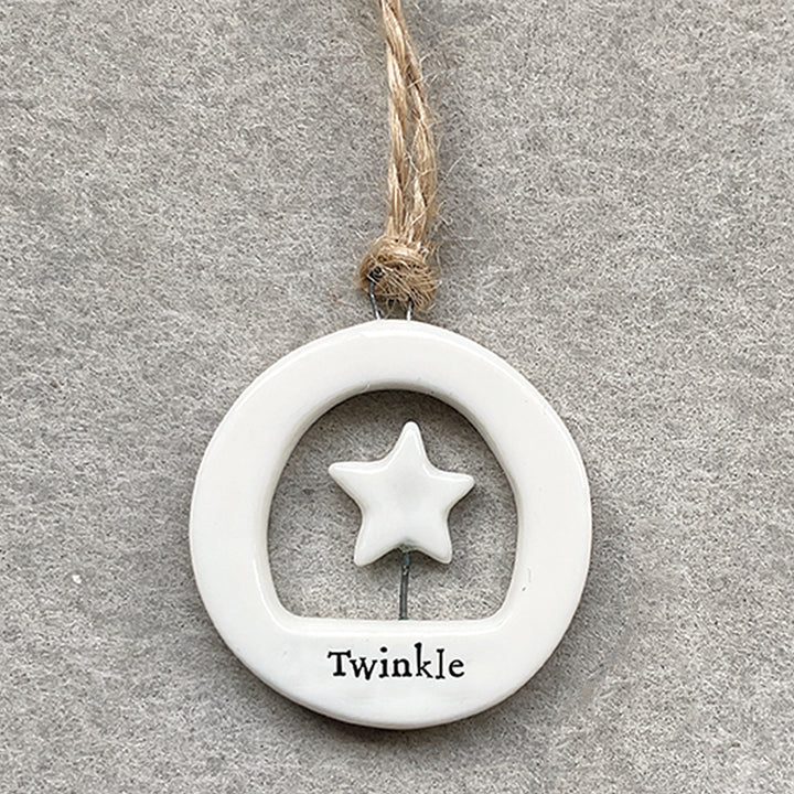Twinkle | Star | Little Ceramic Ornament | Cracker Filler | Mini Gift