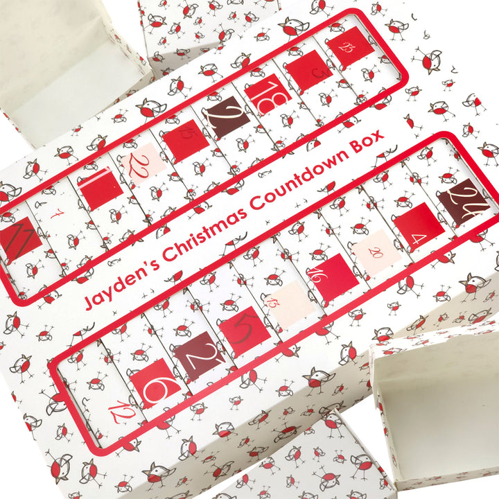 Personalised Advent Calendar Kit | 25 Soap Boxes & Outer Box | Chirpy Robin
