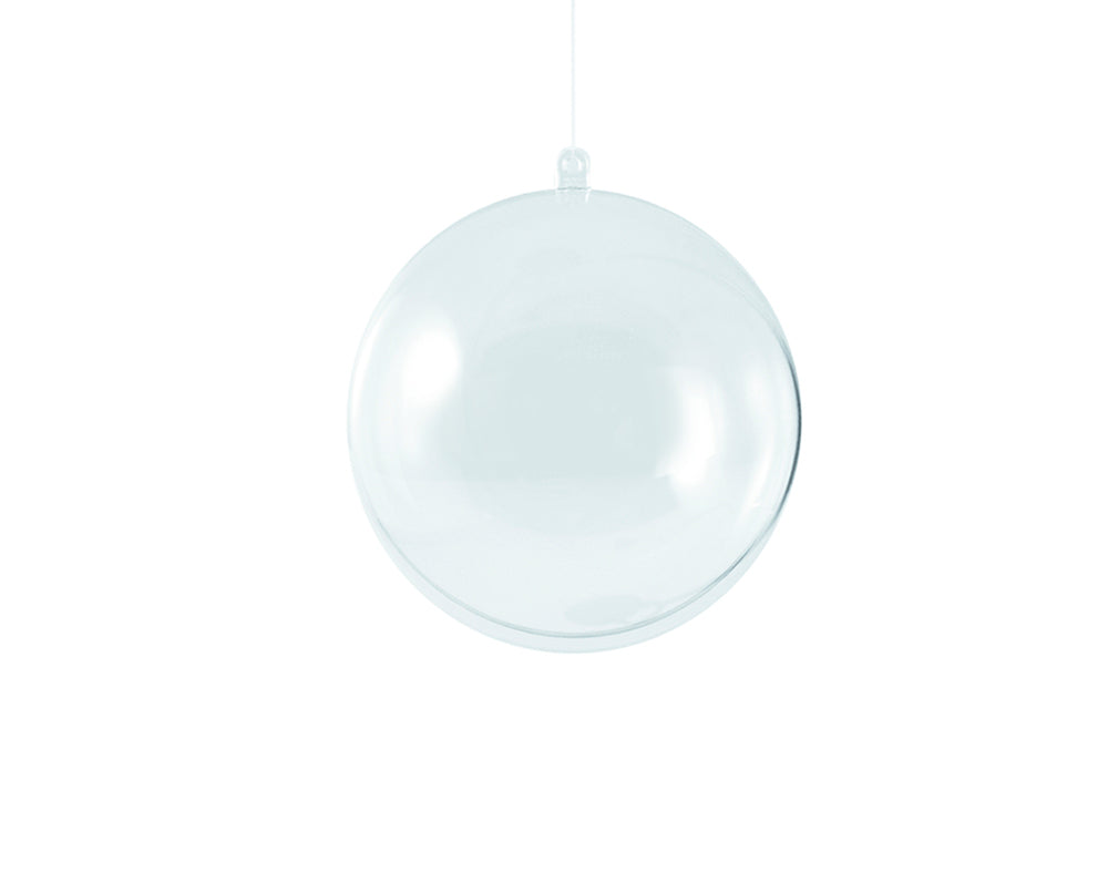 Micro 3cm | Two Party Plastic Bauble | Christmas Fillable Ornament
