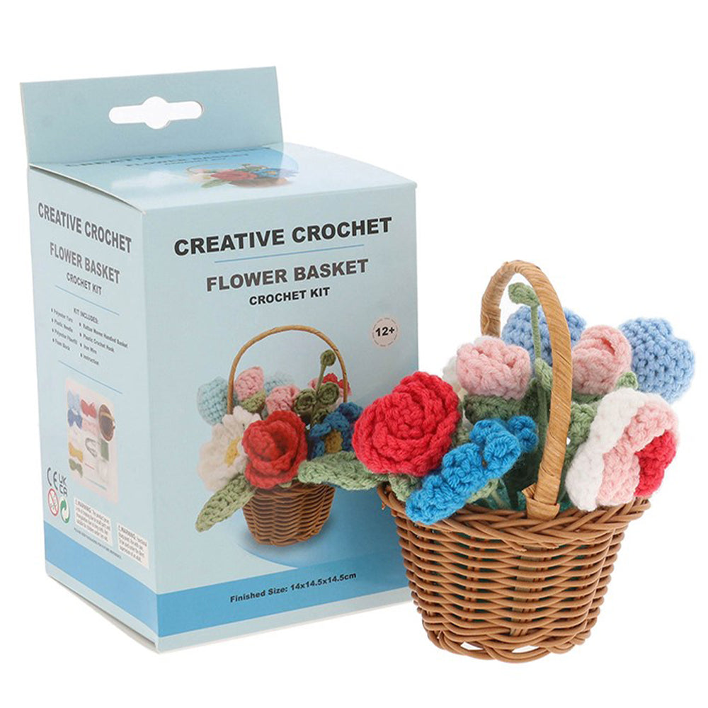 Basket of Mixed Flowers | Complete Beginners Crochet Kit