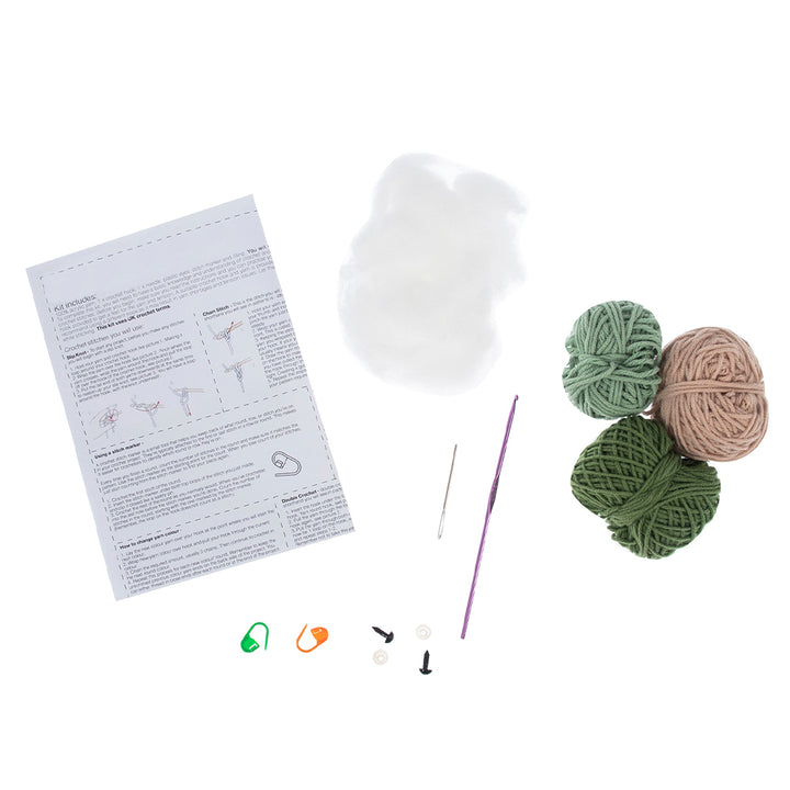 Amigurumi Tortoise | Complete Crochet Craft Kit | 19cm Tall