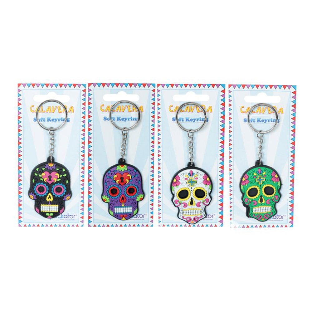 Bright Day of the Dead Skull Keyring | Mini Gift | Cracker Filler