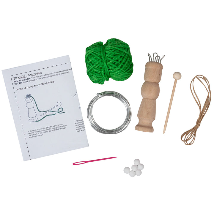 Mistletoe | French Knitting Wire Word Christmas Kit | With Knitting Dolly