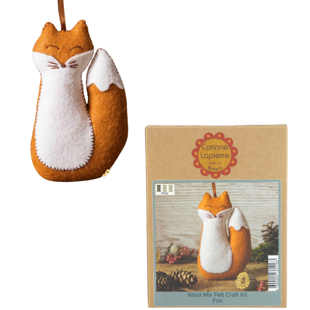 Fox Hanging Ornament | Mini Felt Sewing Kit | Corinne Lapierre