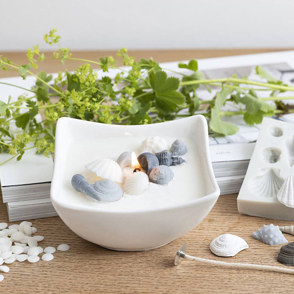Seashell Candle Making Complete Craft Kit | Make a Candle in a Bowl | Gift Idea