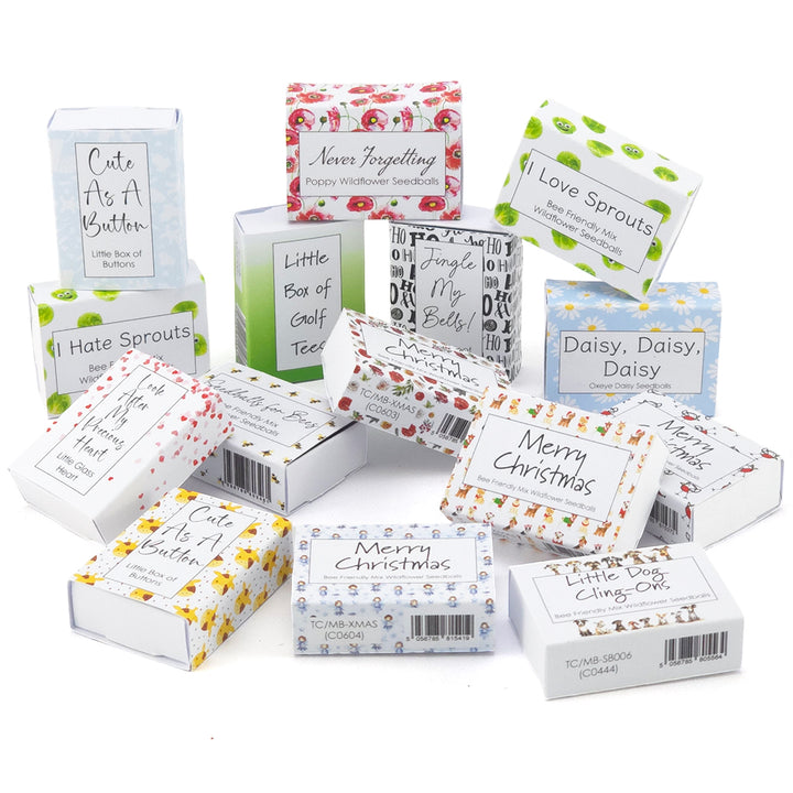 Watercolour Eucalyptus | Merry Christmas | Bee Mix 6 Seedballs | Cracker Filler