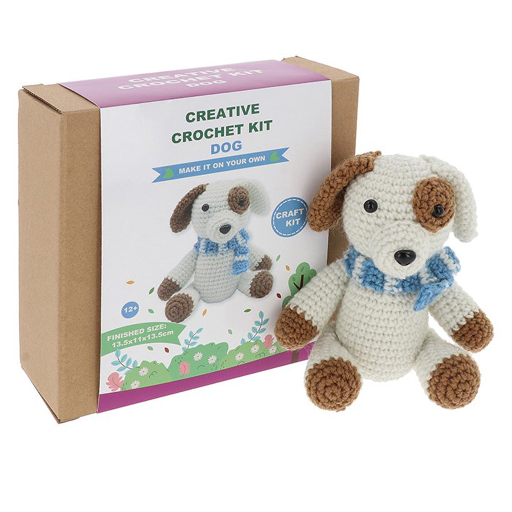 Patch the Dog | Complete Crochet Craft Kit | Older Kids & Beginners