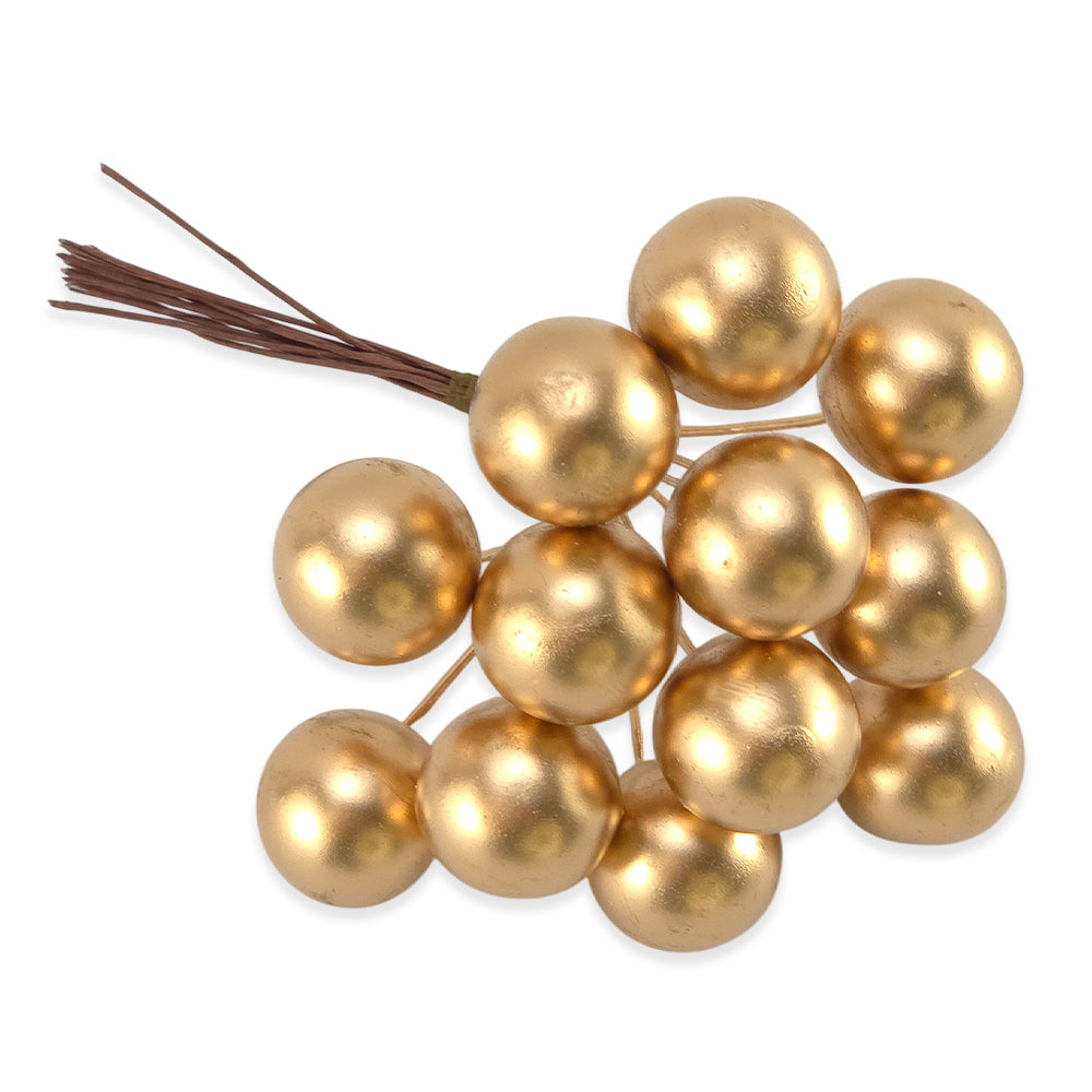 12 Matt Gold Berry Picks | Wreath Making &amp; Floristry