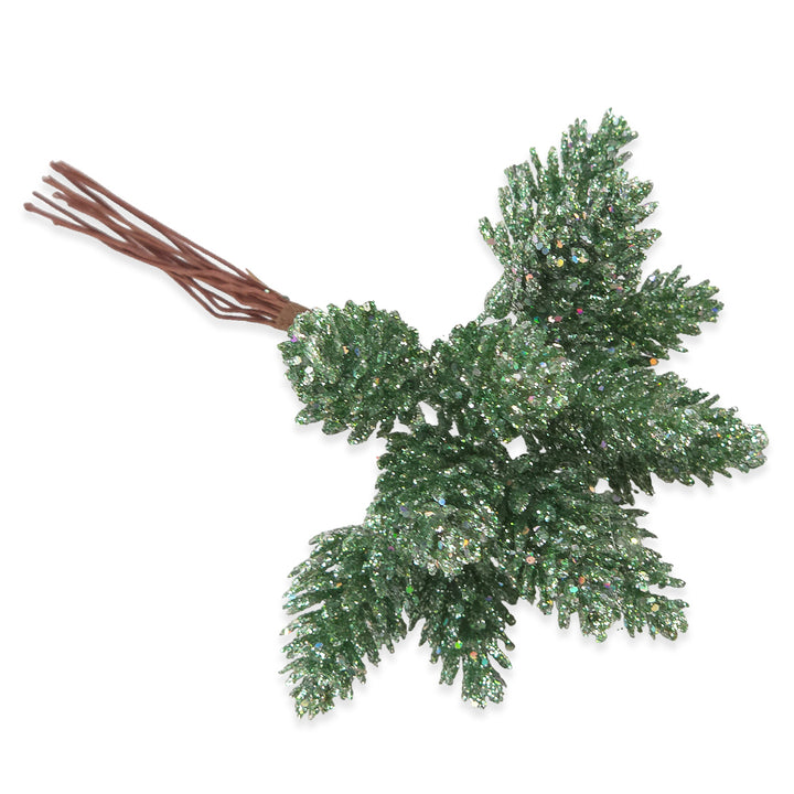 12 Glitter Fircone Picks | Small | Wreath Making &amp; Floristry