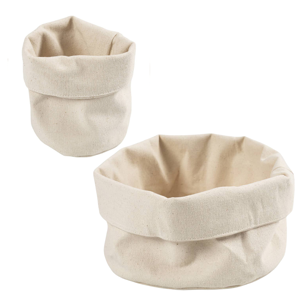 100% Cotton Fabric Baskets | 2 Pack | Textile &amp; Fabric Painting | 2 Size Options