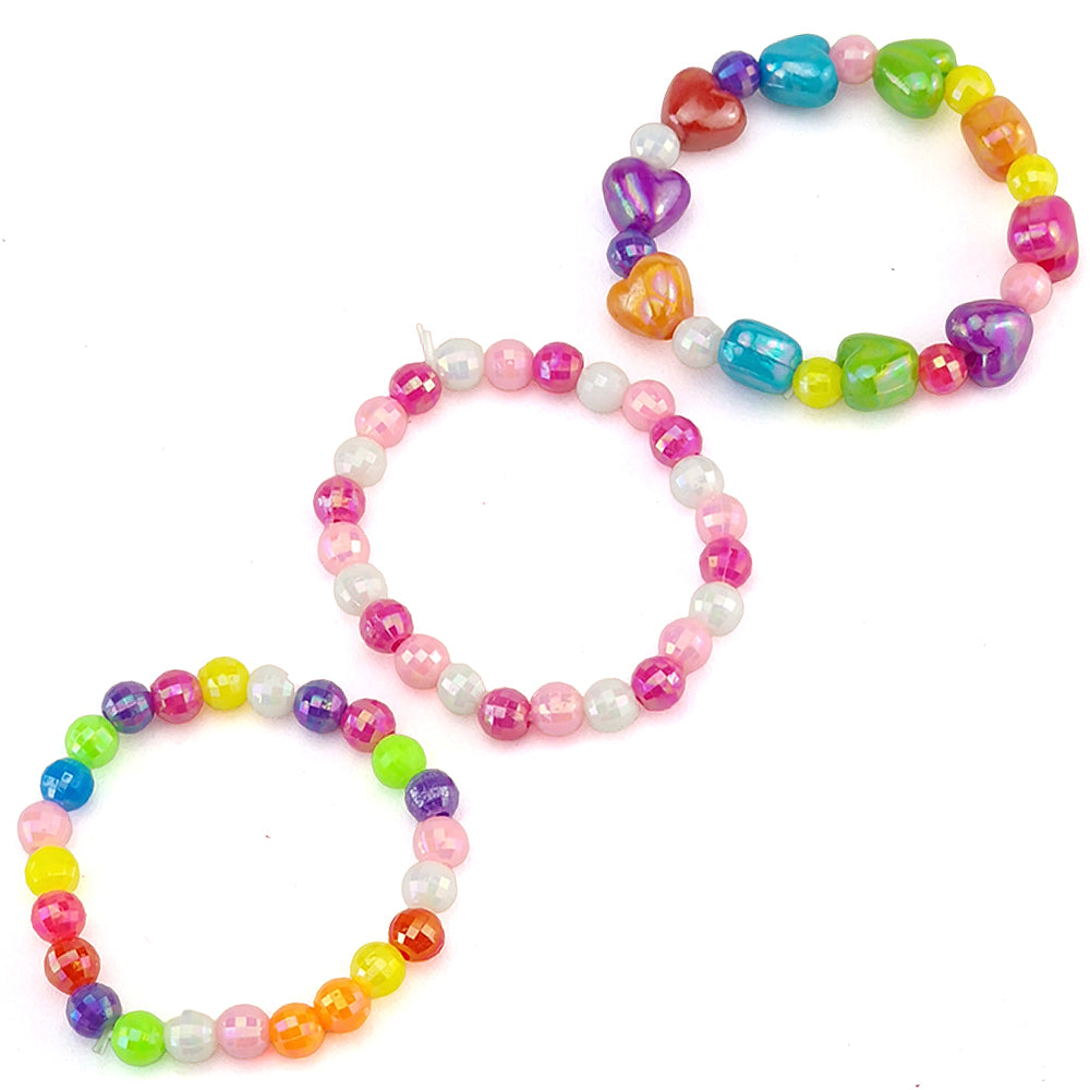 Bright Bead Bracelet Trio for Girls | Mini Gift | Cracker Filler