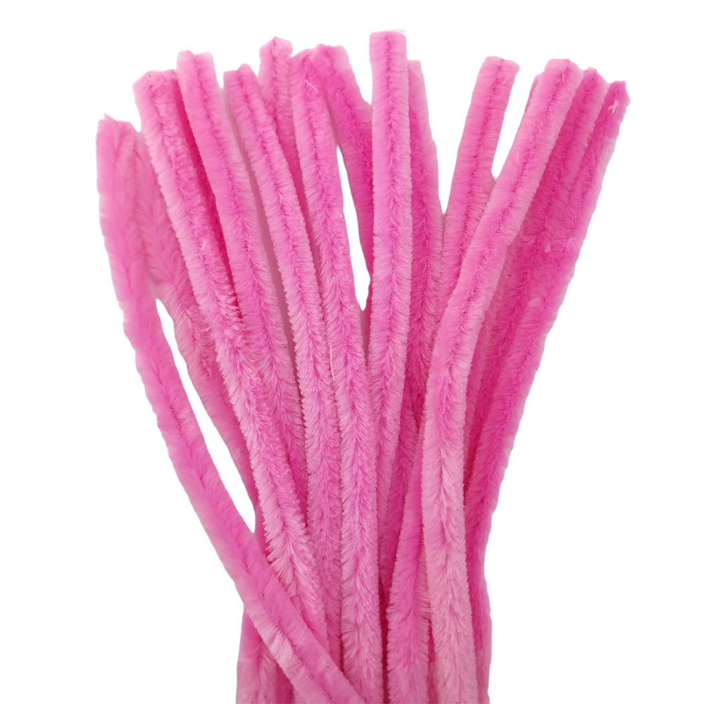 15Pk 15mm Single Colour Packs Chunky Chenille Stems Craft Pipe Cleaners