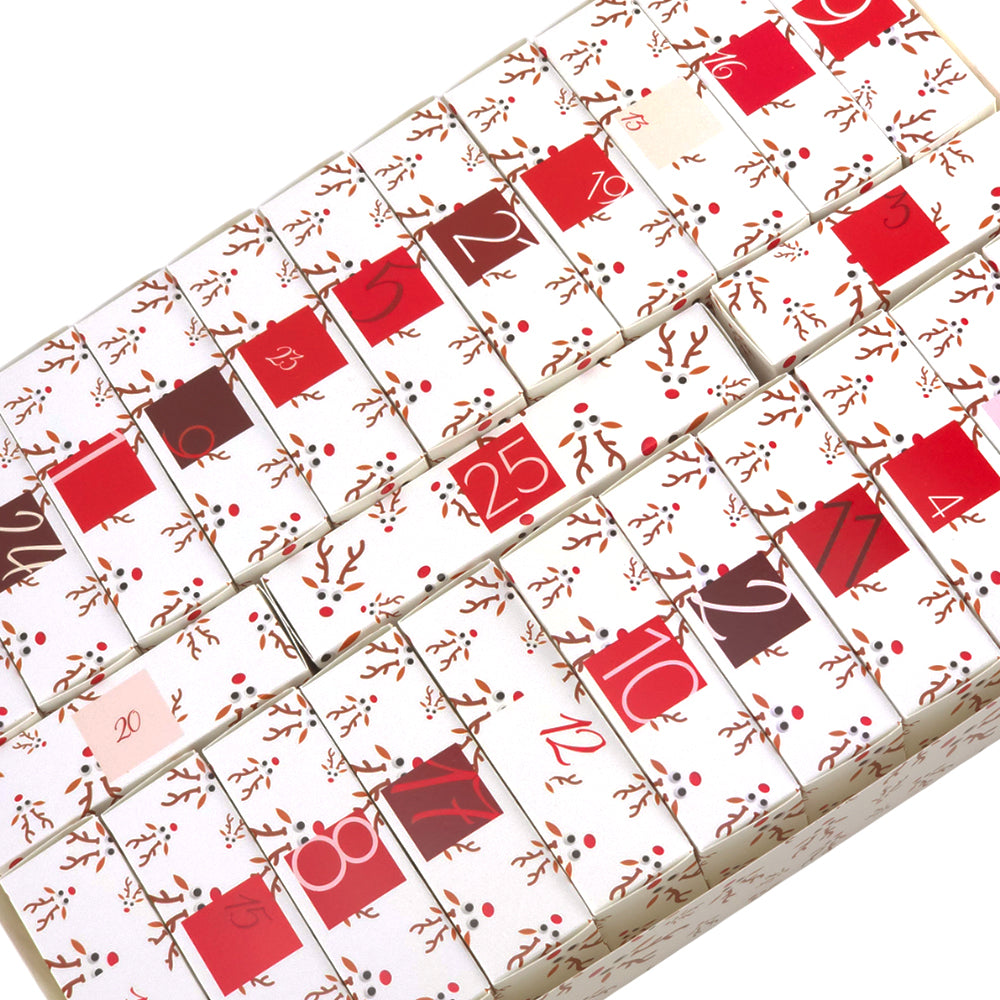 Advent Calendar Making Kit | 25 Soap Boxes & Outer Box | Googly Rudolph