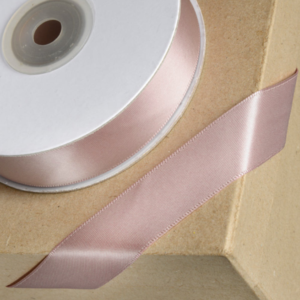 25m Taupe Brown 15mm Wide Satin Ribbon for Crafts