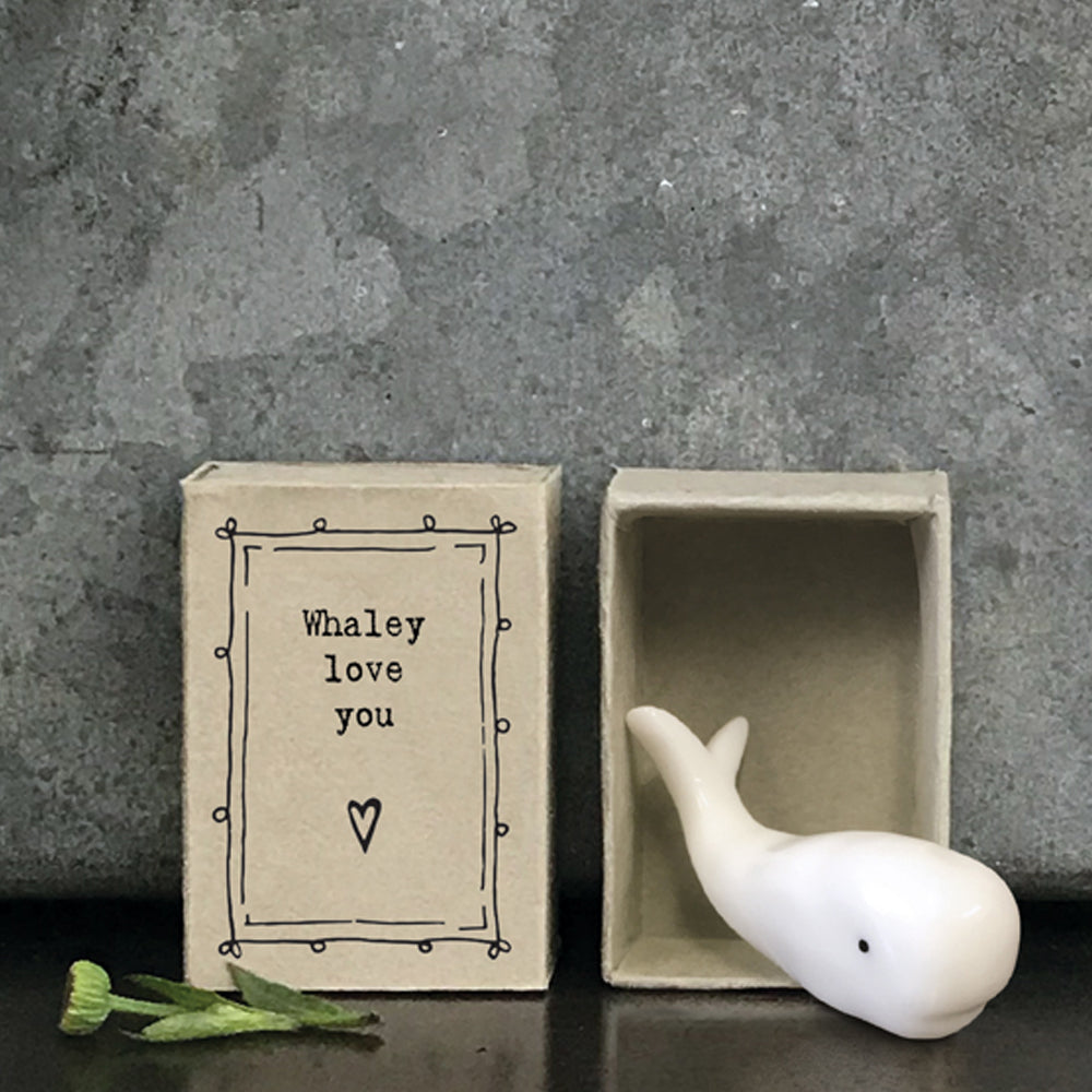 Mini Ceramic Whale Ornament 'Whaley Love You' | Cracker Filler Gifts