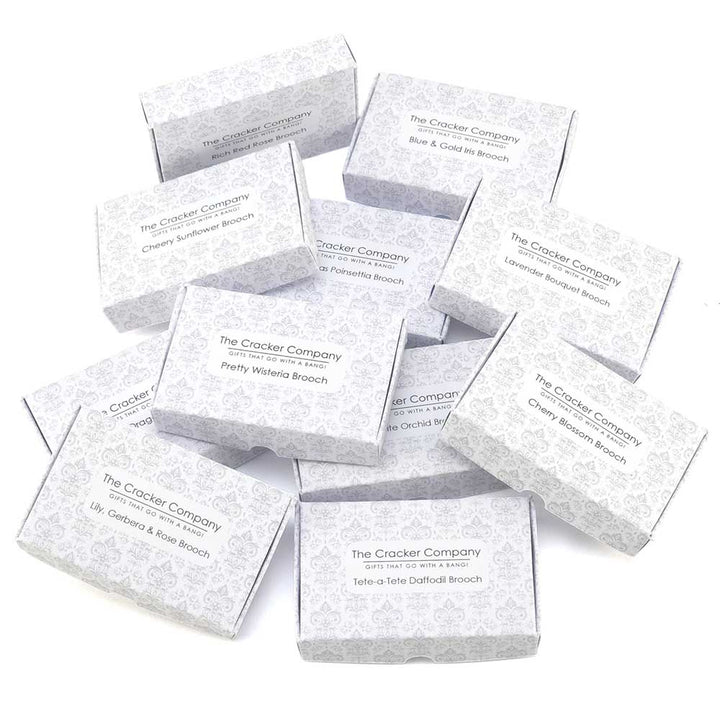 White Snowdrop Brooch | 4.5cm Long | Little Gift | Cracker Filler