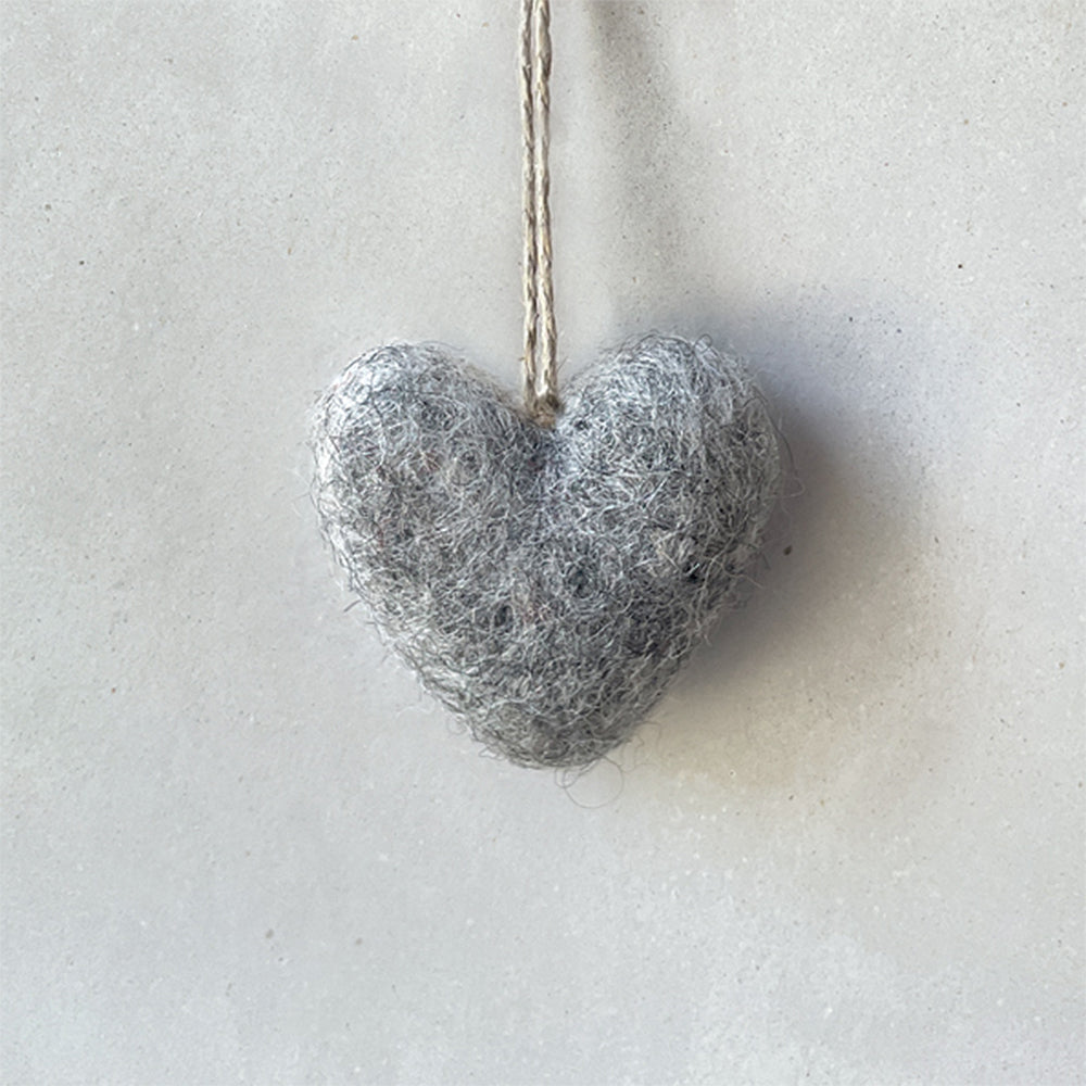 3.5cm Handmade Felt Christmas Tree Heart Bauble | Cracker Filler | Mini Gift