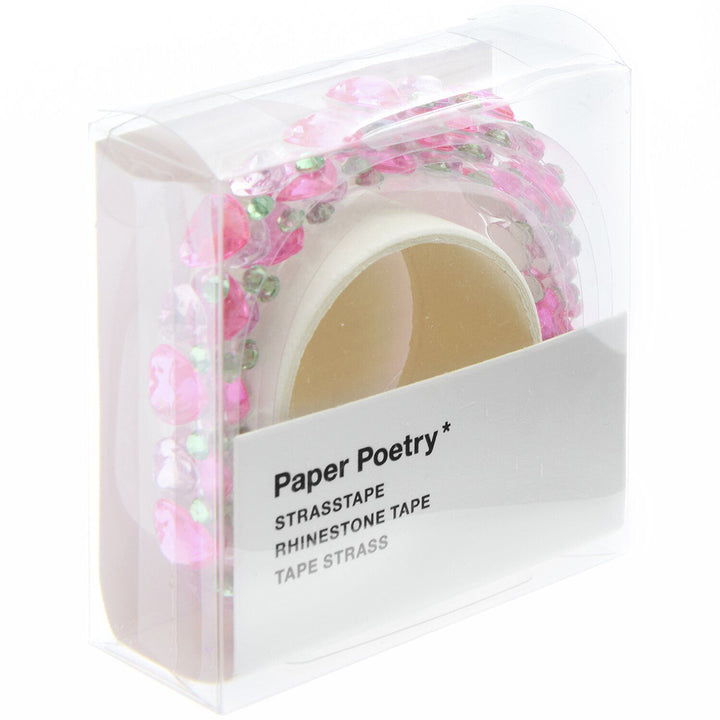 Jewelled Hearts | 50cm Tape of Jewels | Strip of Stickers for Papercrafts