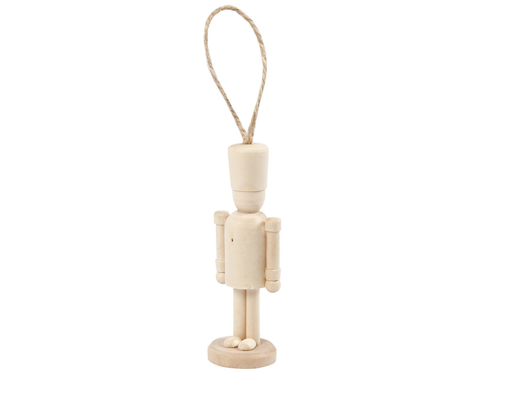 Hanging Nutcracker Soldier 9cm Wooden Shape to Decorate – littlecraftybugs