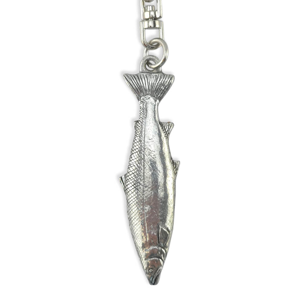 Salmon Fishing | Chunky English Pewter 3D Keyring | Little Gift | Cracker Filler