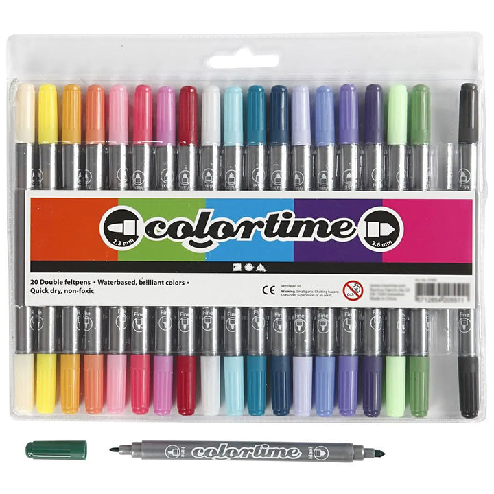 Dual Tip Pens for Colouring &amp; Illustration | 2.3mm/3.6mm | Pack of 6 or 20
