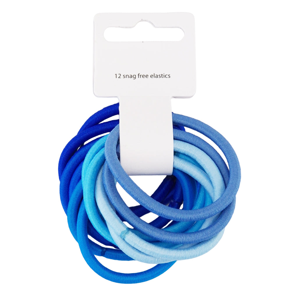 Shades of Blue | Bundle of 12 Hair Elastics | Mini Gift | Cracker Filler