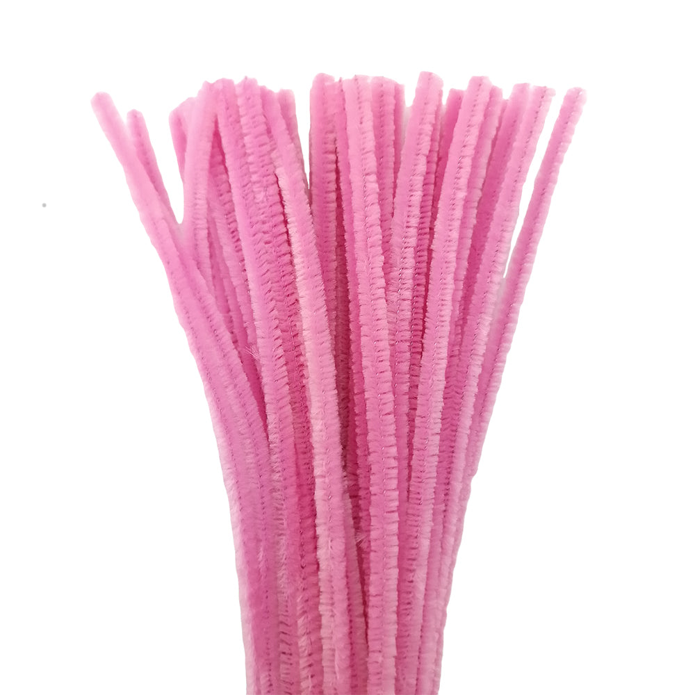 50Pk 6mm Single Colour Packs 30cm Chenille Stems Craft Pipe Cleaners