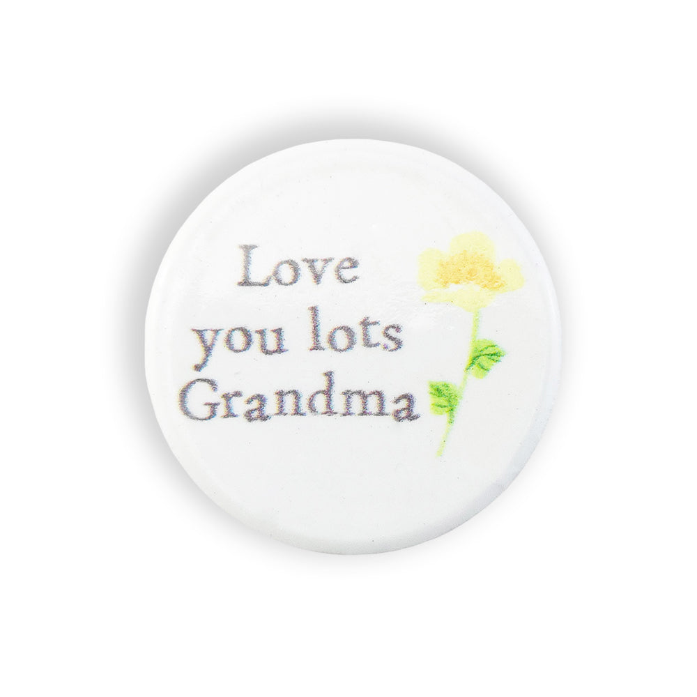 Love You Lots Grandma | Floral Ceramic Mini Token | Mini Gift | Cracker Filler