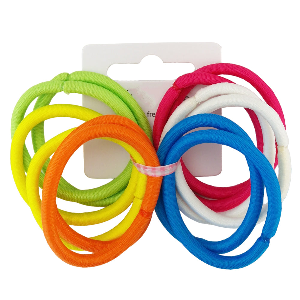 Bright Mix | Bundle of 12 Hair Elastics | Mini Gift | Cracker Filler