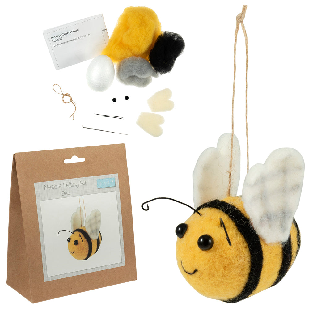 Buzzy Bee Ornament | Complete Needle Felting Kit