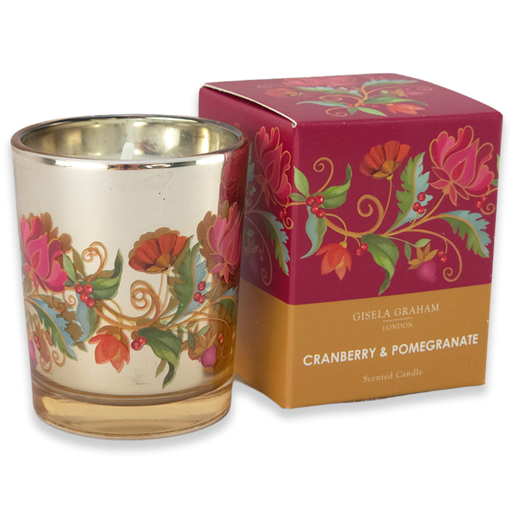 Christmas Floribunda Scented Candle | Gisela Graham | Boxed Gift | 6cm Tall