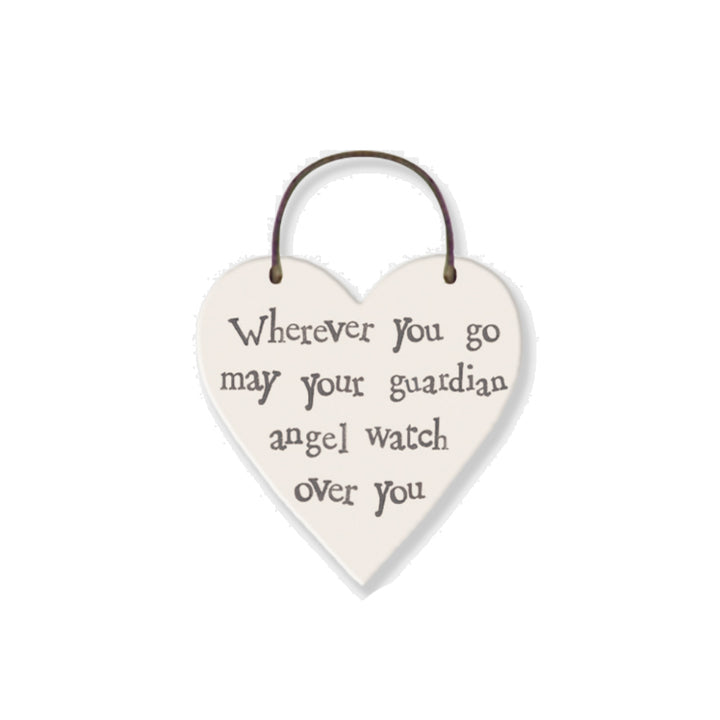 Guardian Angel - Mini Wooden Hanging Heart - Cracker Filler Gift