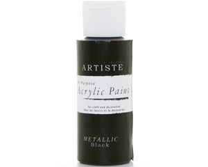 Metallic Black docrafts Artiste All Purpose Acrylic Craft Paint - 59ml