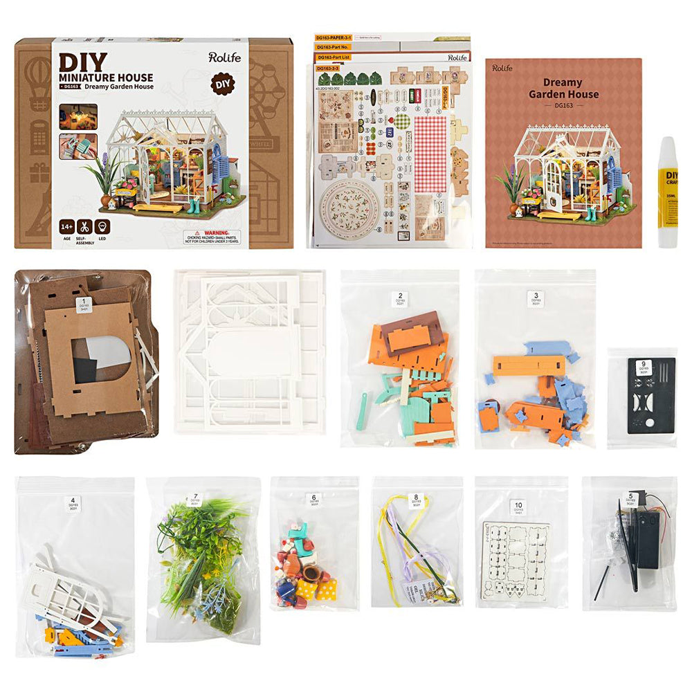 Greenhouse Room Luxury Miniature DIY Kit | Craft Kit 14+ &amp; Adults