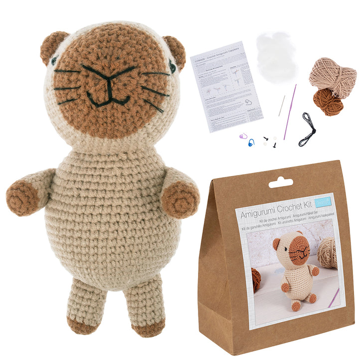 Amigurumi Capybara | Complete Crochet Craft Kit | 19cm Tall