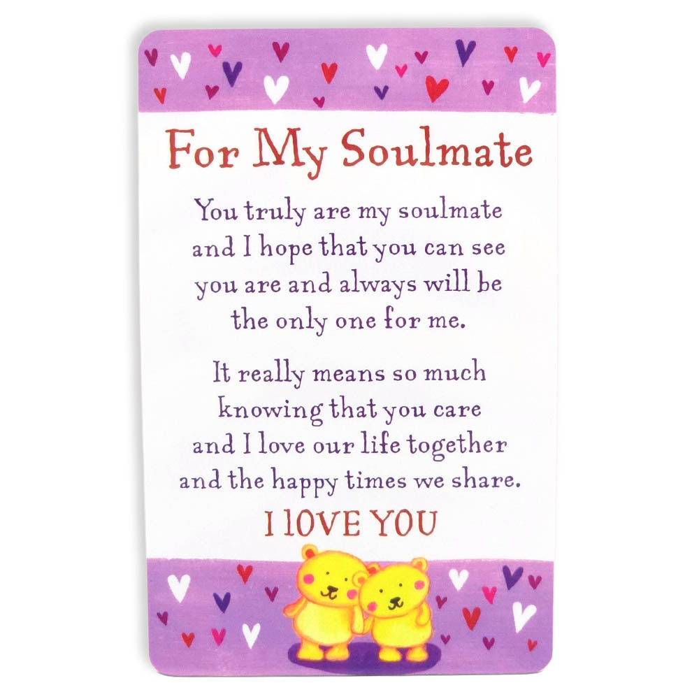 For My Soulmate | Mini Keepsake Card With Verse | Cracker Filler | Little Gift