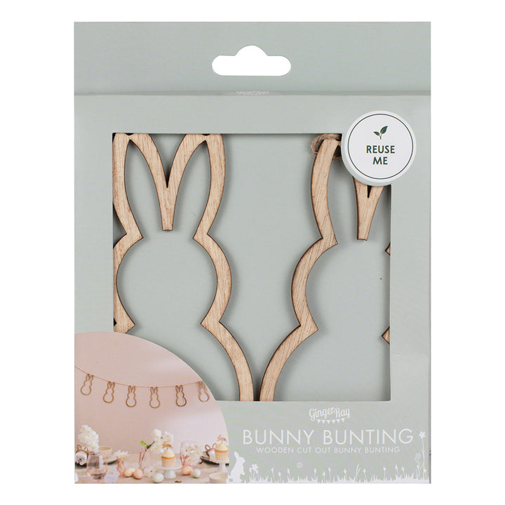 Wooden Cut Out Easter Bunny Banner | Home Décor | 1.5m Long