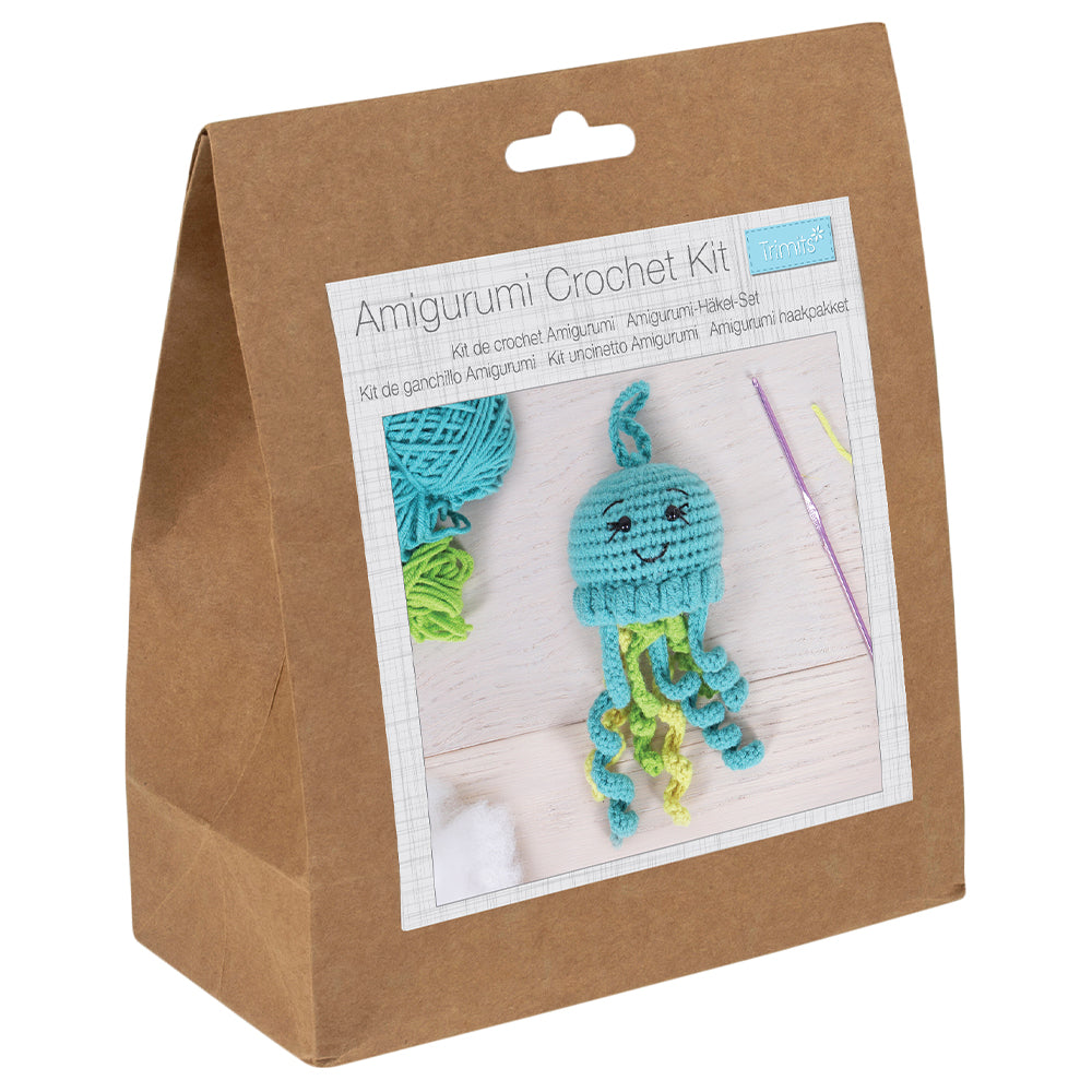 Amigurumi Jellyfish | Complete Crochet Craft Kit | 19cm Tall