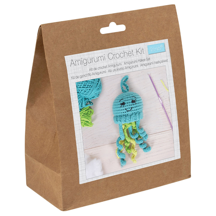 Amigurumi Jellyfish | Complete Crochet Craft Kit | 19cm Tall