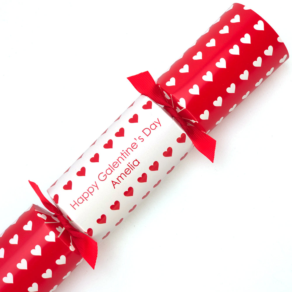 Happy Galentine's Day | Personalised Cracker Craft Kit | Polka Hearts | Single