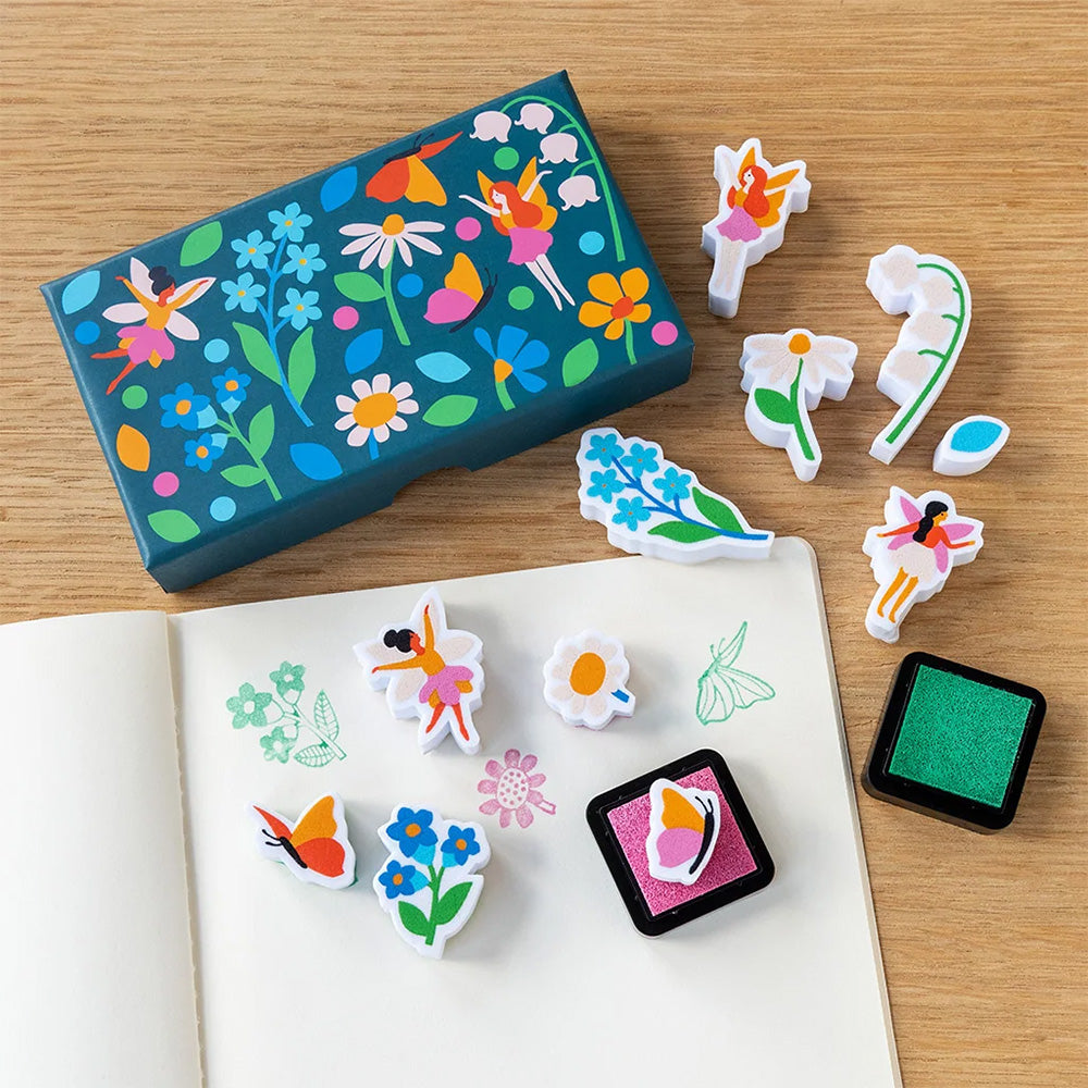 Fairies in the Garden | Mini Stamps & Inks for Kids | Art & Craft Gift Activity
