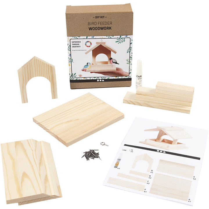 Woodworking Garden Simple DIY Bird Feeder Craft Kit - DAMAGED BOX