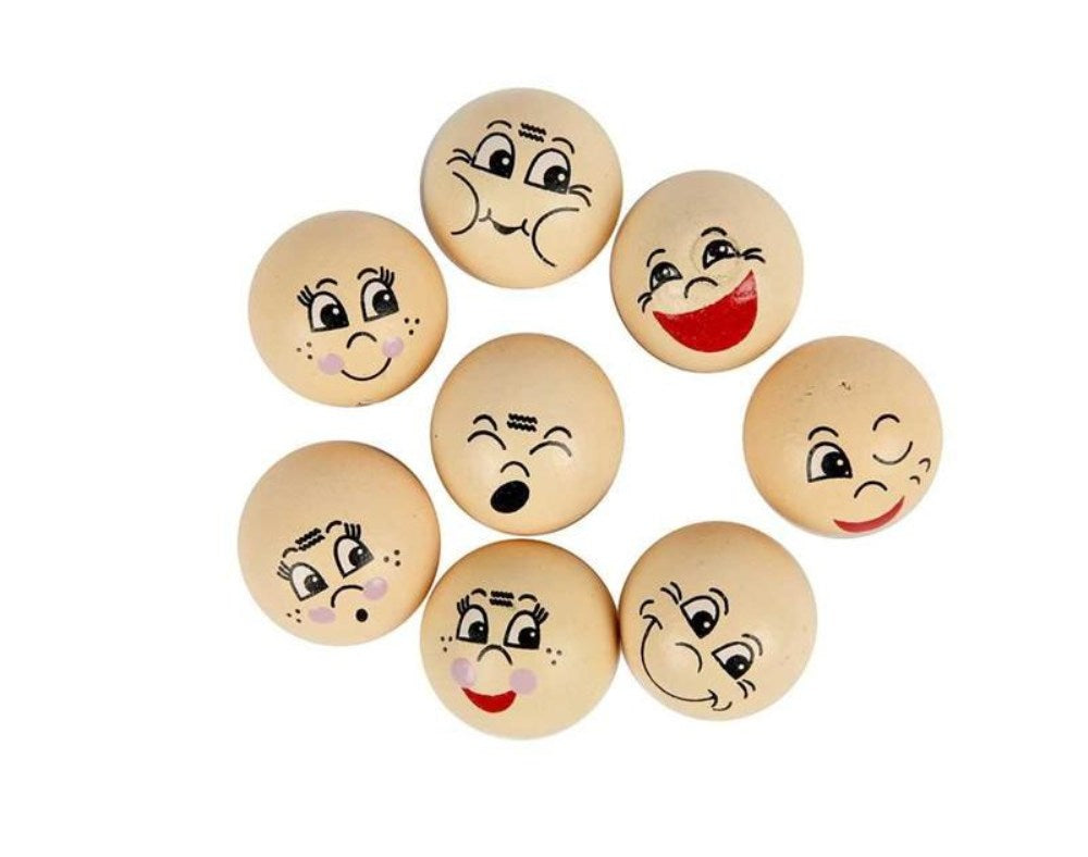 16 Assorted 2cm Wooden Heads for Crafts | Wooden Shapes for Crafts